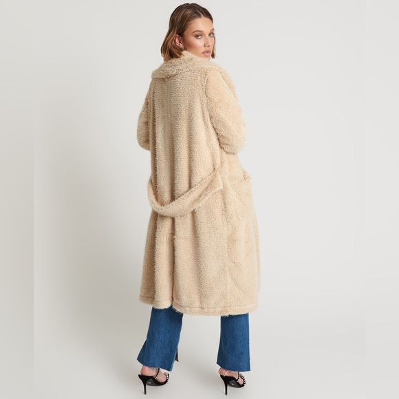 One Teaspoon - The Wonderland Faux Fur Coat - Cream - Picture 4 of 14